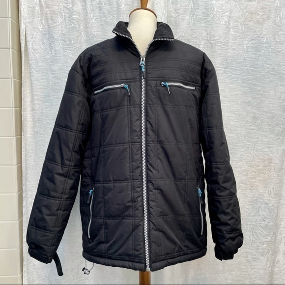 Reebok Men's Quilted Fleece-Lined Puffer Coat w Mock Neck